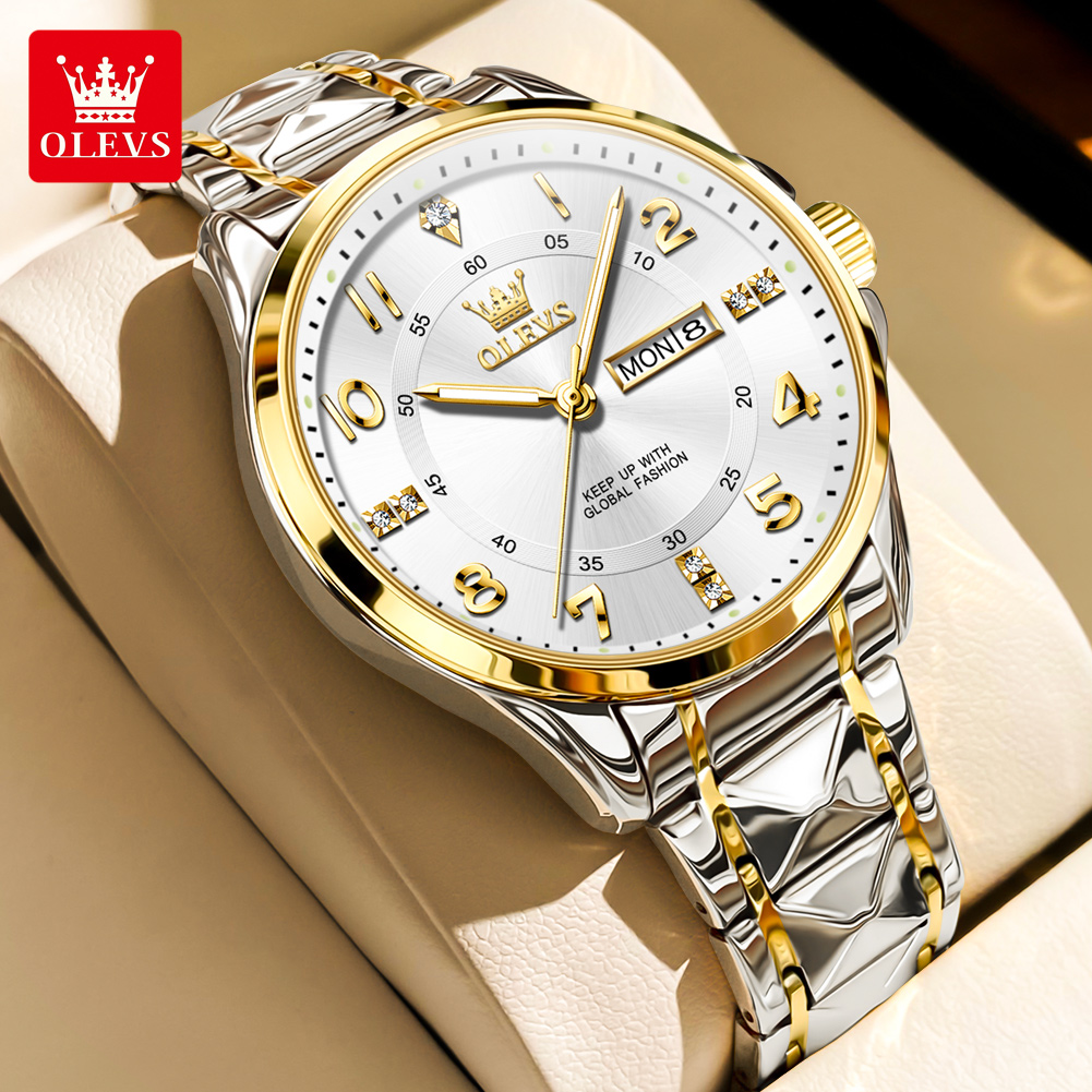 Luxury Watch With Arabic Numerals - OLEVS брендовые оригинальные наручные часы с