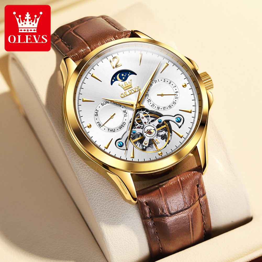 OLEVS 6663 Мужские часы, ориги – обзор и цена Tourbillon Movement Watch