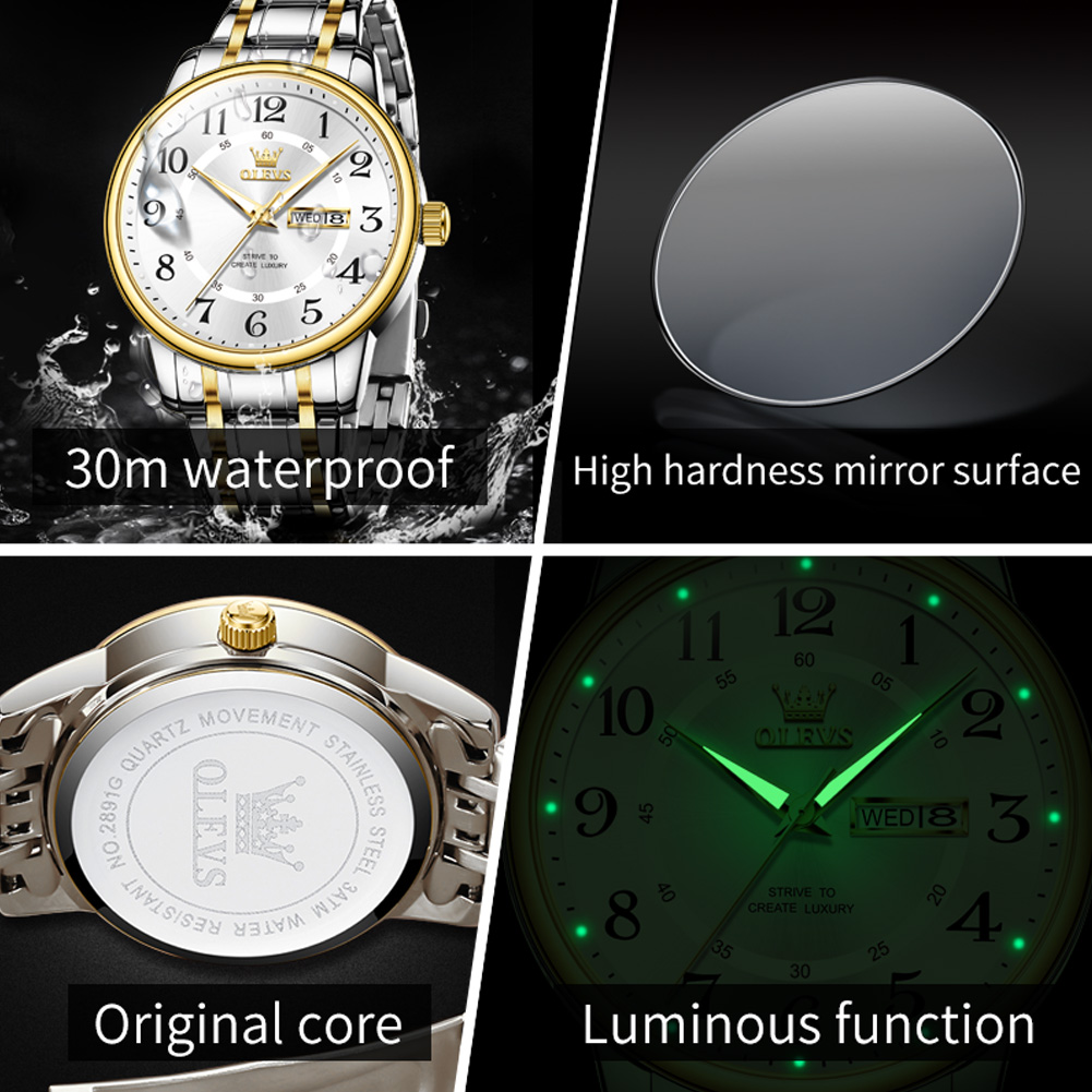 OLEVS повседневные модные мужс – обзор и цена Luxury Watch With Arabic Numerals