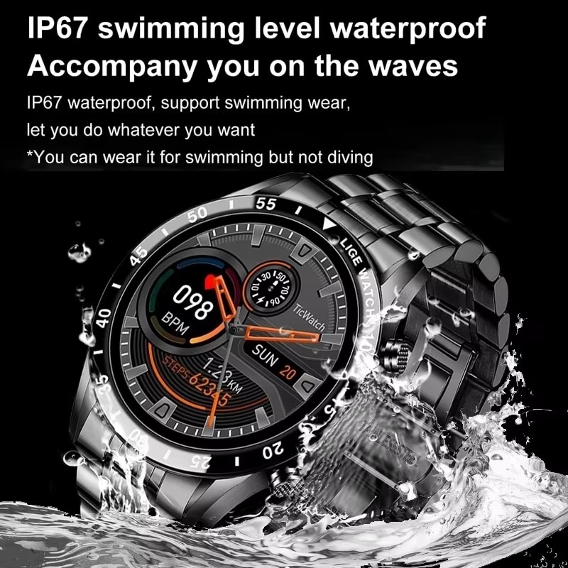 LIGE Новые Bluetooth-смарт-час – обзор и цена Luxury Watch Korea